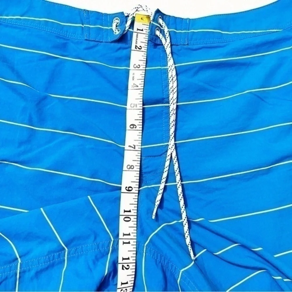 J. Crew High Rise Striped Swim Trunk Men Size 36 Color blue/white